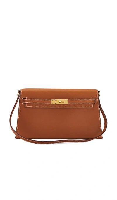 Fwrd Renew Hermes Kelly Elan Shoulder Bag In Brown