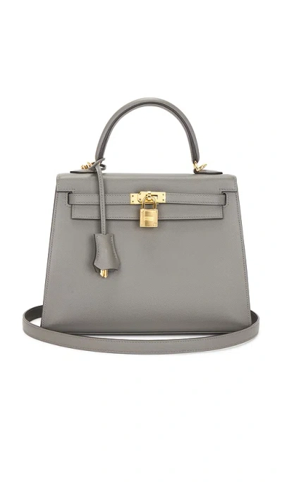 Fwrd Renew Hermes Madame Kelly 25 Handbag In Gray