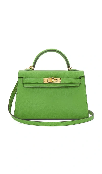 Fwrd Renew Hermes Mini Kelly Handbag In Green