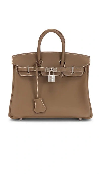 Fwrd Renew Hermes Swift Birkin 25 Handbag In Animal Print