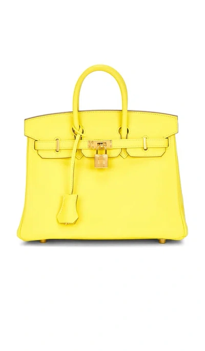 Fwrd Renew Hermes Swift Birkin 25 Handbag In Yellow