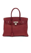 Fwrd Renew Hermes Taurillon Birkin 30 Handbag In Burgundy
