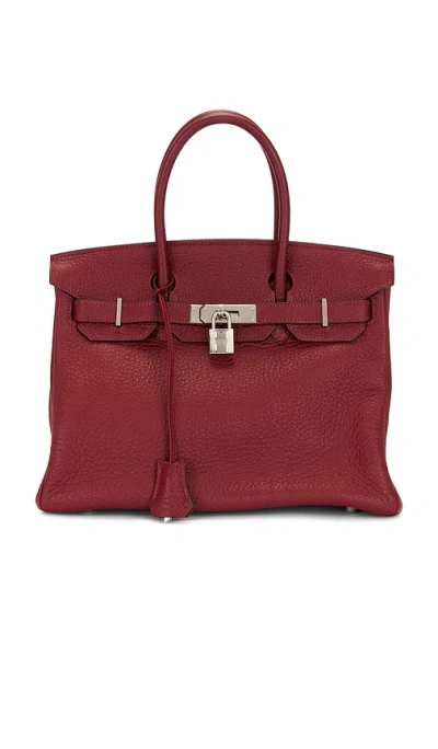 Fwrd Renew Hermes Taurillon Birkin 30 Handbag In Burgundy