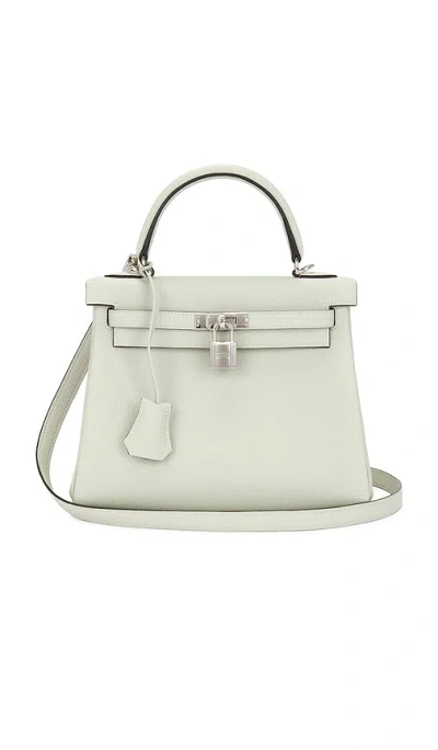 Fwrd Renew Hermes Togo B Stamp Kelly 25 Handbag In White