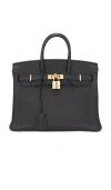 Fwrd Renew Hermes Togo Birkin 25 Handbag In Black