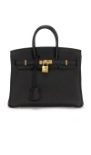 Fwrd Renew Hermes Togo Birkin 25 Handbag In Black