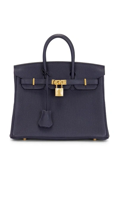 Fwrd Renew Hermes Togo Birkin 25 Handbag In Black