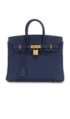 Fwrd Renew Hermes Togo Birkin 25 Handbag In Blue