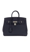Fwrd Renew Hermes Togo Birkin 25 Handbag In Blue
