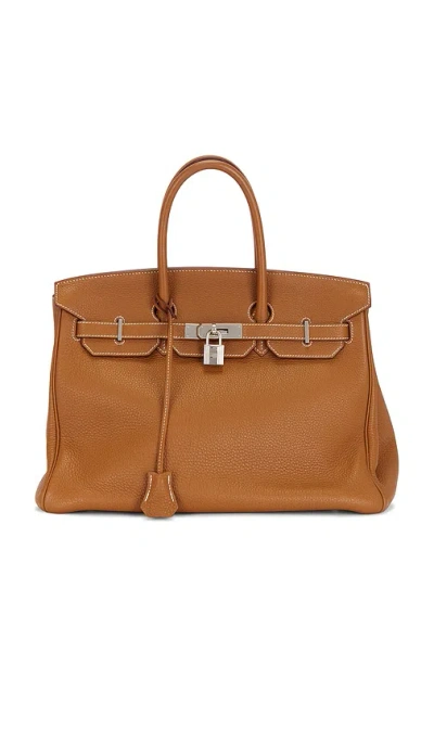 Fwrd Renew Hermes Togo Birkin 25 Handbag In Brown