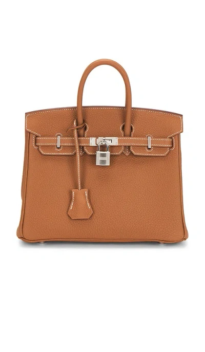 Fwrd Renew Hermes Togo Birkin 25 Handbag In Brown