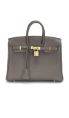 Fwrd Renew Hermes Togo Birkin 25 Handbag In Etain