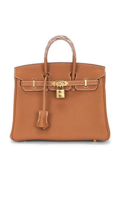 Fwrd Renew Hermes Togo Birkin 25 Handbag In Brown