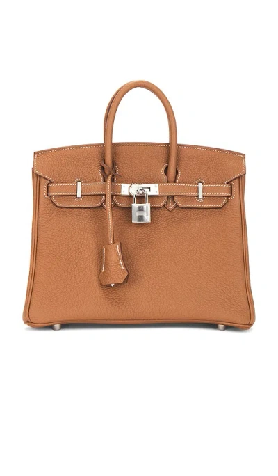 Fwrd Renew Hermes Togo Birkin 25 Handbag In Brown