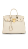 Fwrd Renew Hermes Togo Birkin 25 Handbag In Neutral
