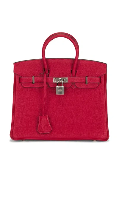 Fwrd Renew Hermes Togo Birkin 25 Handbag In Rouge