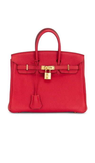 Fwrd Renew Hermes Togo Birkin 25 Handbag In Rouge