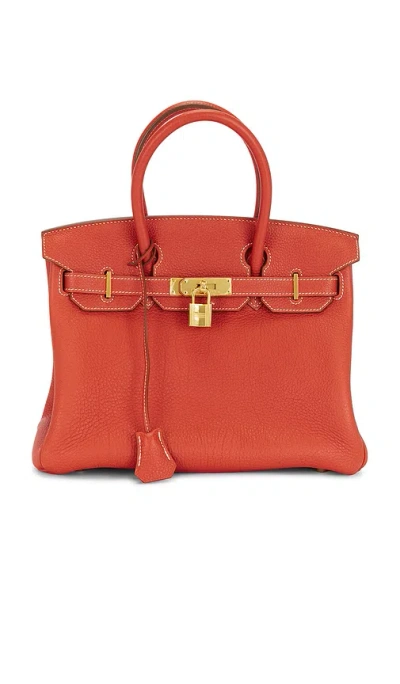 Fwrd Renew Hermes Togo Birkin 30 Handbag In Red