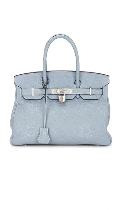 Fwrd Renew Hermes Togo Birkin 30 Handbag In Blue
