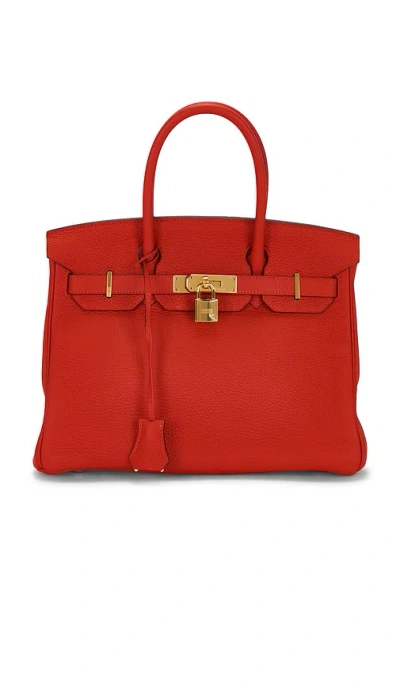 Fwrd Renew Hermes Togo Birkin 30 Handbag In Rouge Grenat