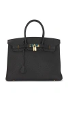 Fwrd Renew Hermes Togo Birkin 35 Handbag In Black
