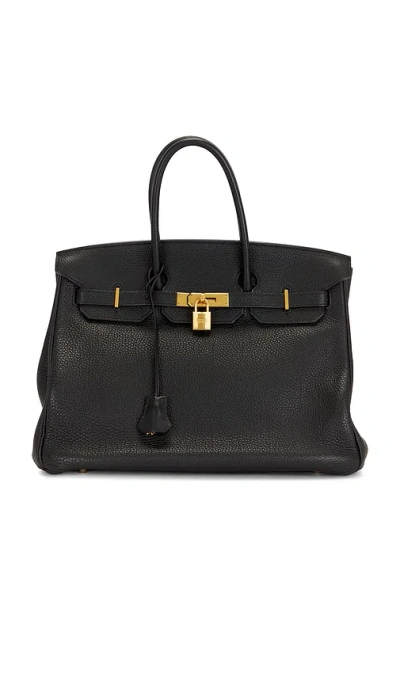 Fwrd Renew Hermes Togo Birkin 35 Retourne Handbag In Black