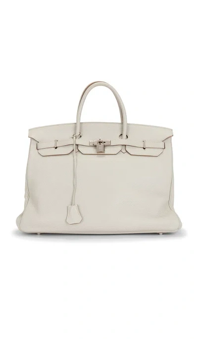Fwrd Renew Hermes Togo Birkin 40 Handbag In Gris Perle