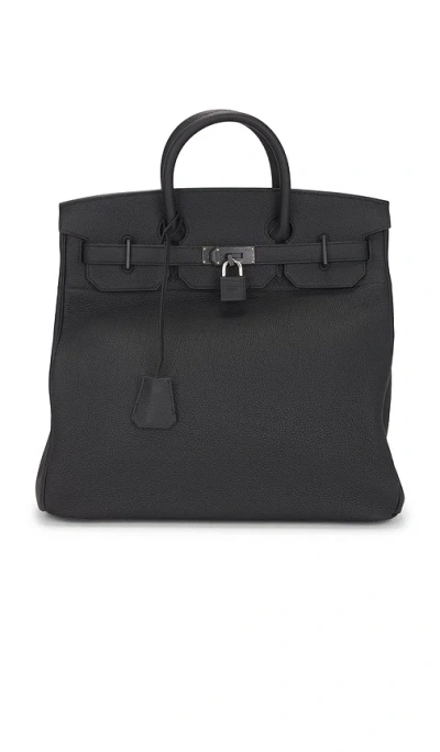 Fwrd Renew Hermes Togo Haut A Courroies Birkin 40 Handbag In Black
