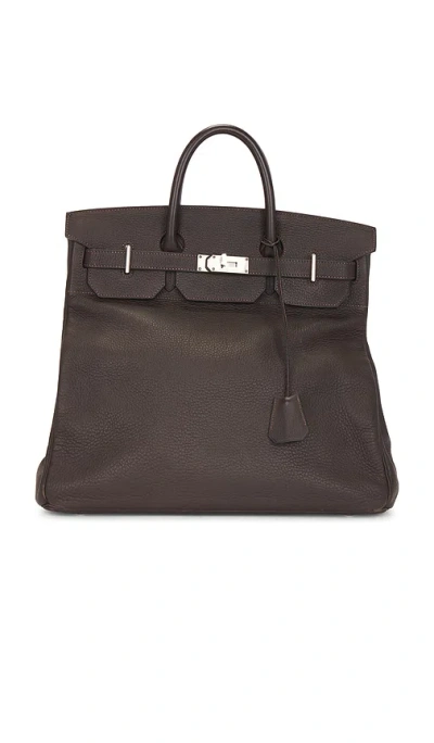 Fwrd Renew Hermes Togo Haut A Courroies Birkin 40 Handbag In Brown
