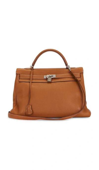 Fwrd Renew Hermes Togo Kelly 40 Handbag In Brown