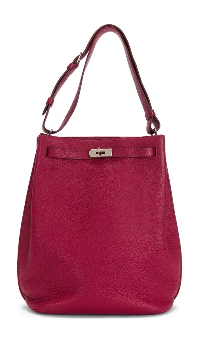 Fwrd Renew Hermes Togo So Kelly 26 Shoulder Bag In Rubis