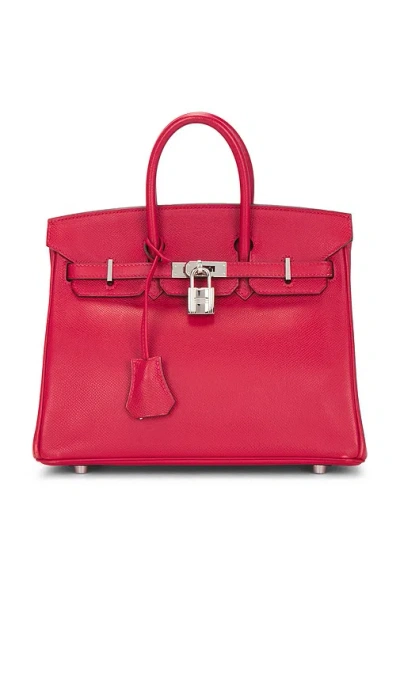 Fwrd Renew Hermes Veau Epsom Birkin 25 Handbag In Red