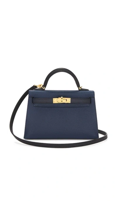 Fwrd Renew Hermes Veau Epsom Kelly 20 Handbag In Blue