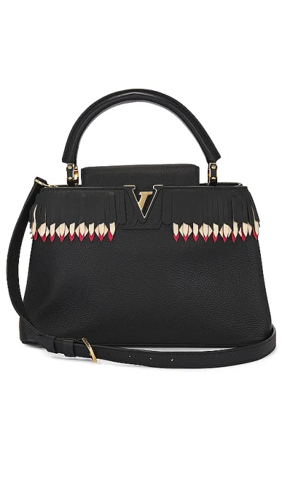 Fwrd Renew Louis Vuitton Capucines Pm Handbag In Black