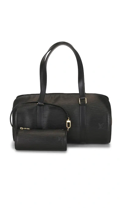 Fwrd Renew Louis Vuitton Epi Soufflot Handbag & Mini Set In Black