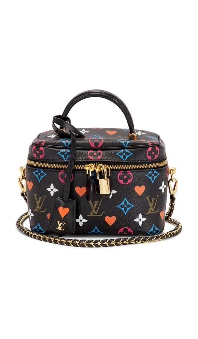 Fwrd Renew Louis Vuitton Limited Edition Game On Monogram  Vanity Pm Handbag In Black
