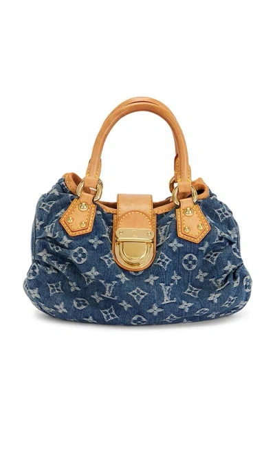 Fwrd Renew Louis Vuitton Monogram Denim Mini Pleaty Shoulder Bag In Blue