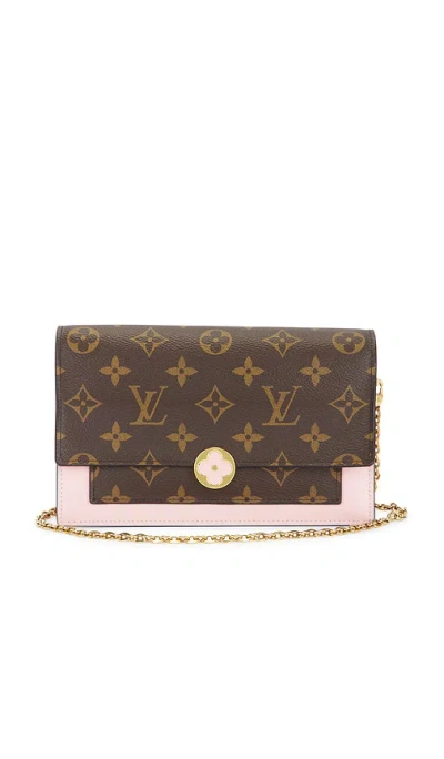 Fwrd Renew Louis Vuitton Monogram Flore Wallet On Chain In Brown