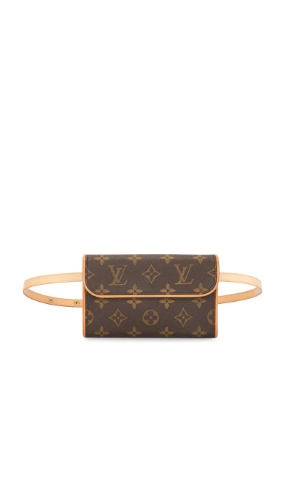 Fwrd Renew Louis Vuitton Monogram Florentine Pochette Belt Bag In Brown
