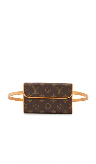 Fwrd Renew Louis Vuitton Monogram Florentine Pochette Belt Bag In Brown