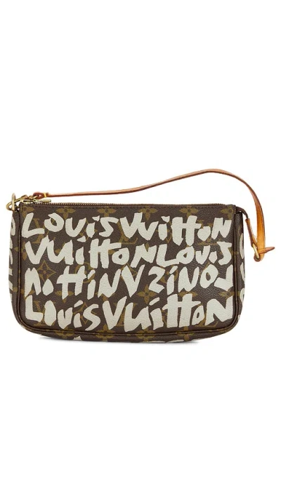 Fwrd Renew Louis Vuitton Monogram Graphite Accessoires Pochette Shoulder Bag In 棕色