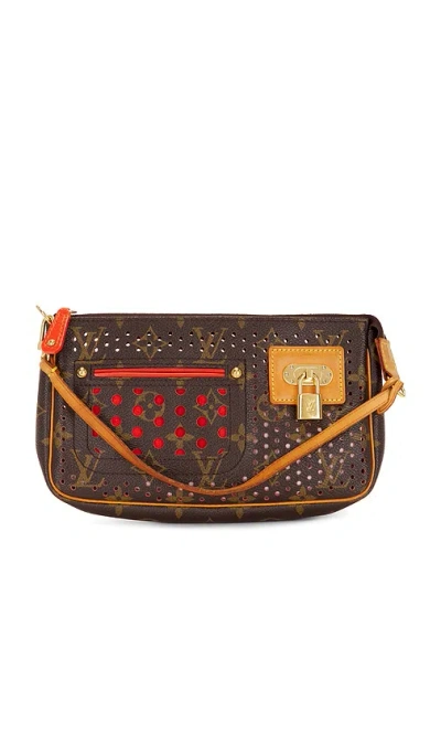 Fwrd Renew Louis Vuitton Monogram Perforated Pochette Accessories Shoulder Bag In Brown