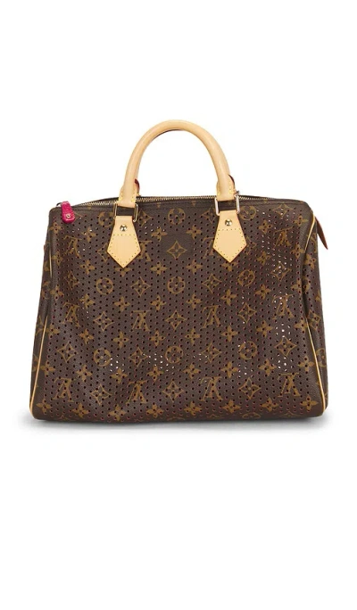 Fwrd Renew Louis Vuitton Monogram Perforated Speedy 30 Handbag In Brown