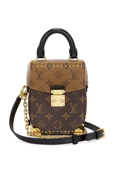 Fwrd Renew Louis Vuitton Monogram Reverse Camera Box Handbag In Brown