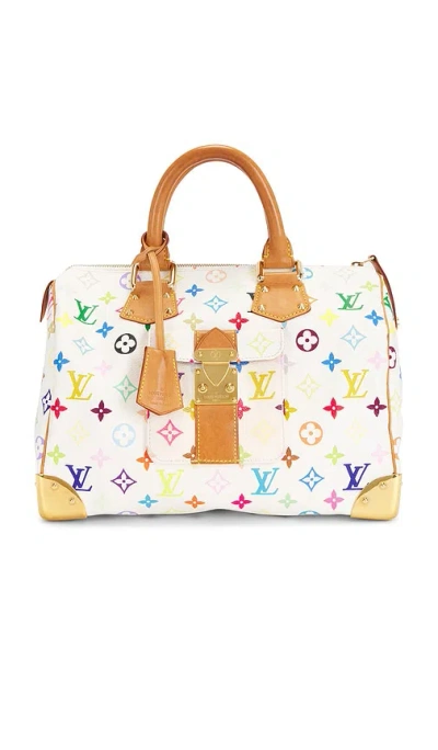 Fwrd Renew Louis Vuitton Monogram Speedy 30 Handbag In White