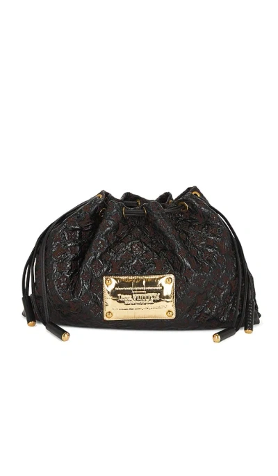 Fwrd Renew Louis Vuitton Monogram Vinyl Squishy Inventeur Shoulder Bag In Black
