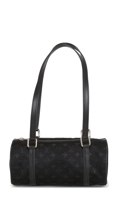 Fwrd Renew Louis Vuitton Satin Little Papillon Handbag In Black