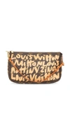 Fwrd Renew Louis Vuitton X Stephen Sprouse Monogram Graffiti Pochette Accessoires Shoulder Bag In Brown