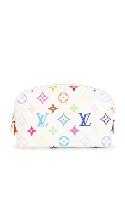 Fwrd Renew Louis Vuitton X Takashi Murakami Monogram Cosmetic Pm Pouch In White