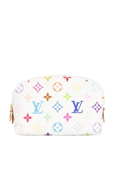 Fwrd Renew Louis Vuitton X Takashi Murakami Monogram Cosmetic Pm Pouch In White